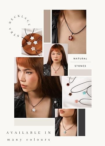 OJERRY Kawaii Star Necklace Y2K Cord Necklace Jewelry for Teen Girls Women Trendy Stuffs thumbnail 6