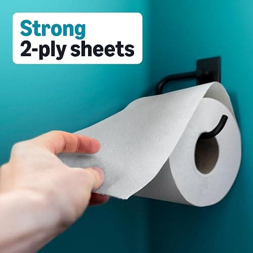 Amazon Basics 2-Ply Soft Toilet Paper, 30 Rolls (5 Packs of 6), 350 Sheets per Roll, Septic Safe, Equivalent to 185 Regular Rolls thumbnail 3
