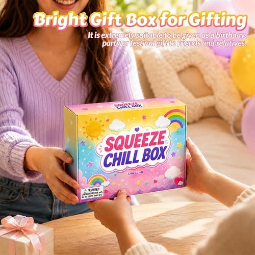 OneTown 8Pcs Squishies Toys Kit with Gift Box,Cute Squishies and Squeeze Fidget Toys,Soft Sensory Fidget Toy for Adults,Stretchy Anxiety Stress Relief Toy for Party Favors Birthday Gifts(Random Color) thumbnail 8