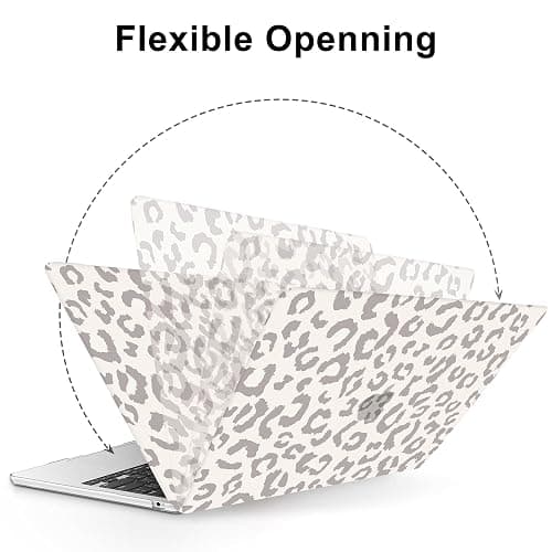 AKIT Compatible with MacBook Air 13 inch Case 2025 2024-2022 M4 M3 M2 A3240 A3113 A2681, Unique Hard Shell Laptop Case+Screen Protector+Keyboard Cover for MacBook Air 13.6 inch, Print Leopard Grey thumbnail 5