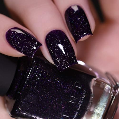 ILNP Annabelle - Striking Blackened Eggplant Purple Holographic Nail Polish thumbnail 4