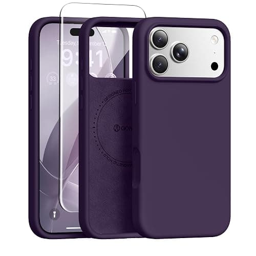 GONEZ for iPhone 18 Pro Case/iPhone 17 Pro Case, Deep Purple | Fit for MagSafe, Screen Protector, Full Camera Protection, Premium Silicone Cover Shockproof Drop Protection Slim Phone Case - Image 1