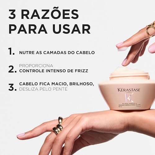 Kérastase Gloss Absolu Masque Crème Hydra-Glaze, Haarmaske für Glanz & Geschmeidigkeit, Anti-Frizz Haarkur für dickes, trockenes & geschädigtes Haar, Vegane Haarpflege mit Hyaluron, 200 ml thumbnail 8