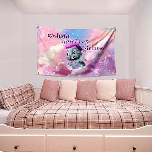 Funny Beliefs Happiness Tapestry 3 * 5 Feet With Four Brass Buttonholes For Hanging Suitable For Indoor University Dormitory Party Tapestry Art poster (girlboss) thumbnail 6