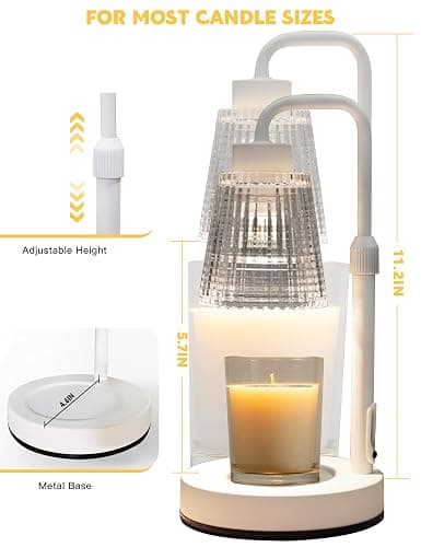 GODONLIF Candle Warmer Lamp with Timer Dimmable, Birthday Gifts for Women Mom, House Warming Gifts New Home Decor, Wax Melt Warmer for Jar Candles with 2 Bulbs thumbnail 6