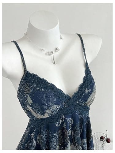 Verdusa women's blue babydoll lace top thumbnail 4