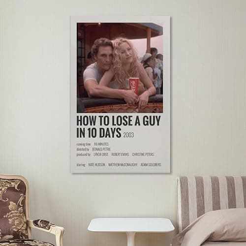 Room Aesthetic Poster Classic Movie How to Lose A Guy in 10 Days Movie Posters Cool Artwork Wall Art Home Decor Gift Ideas Prints Poster Decorative Painting Canvas Wall Art Living Room Posters Bedroo thumbnail 7