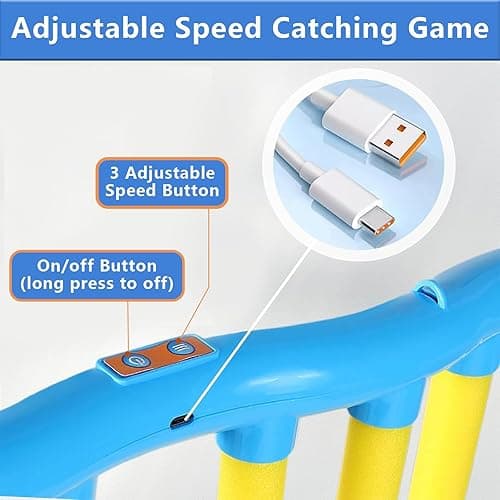 Jastown Catching Sticks Game,Stick Drop Reaction Training Challenge Toy, 3 Adjustable Speeds, Hand-Eye Coordination Training, Falling Sticks Game for Kids and Adults, Educational Sensory Toy Gift - A thumbnail 4