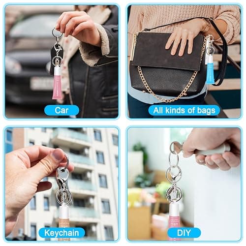 Rolitwils Keychain Holder for Lip Gloss Summer Fridays - Lip Balm Holder Keychain - Portable Lipgloss Case with Keyring thumbnail 7