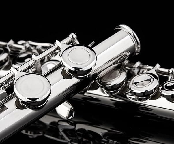 Glory Closed Hole C Flute With Case, Tuning Rod and Cloth, Gloves, Nickel Siver - Niclel Silver thumbnail 6