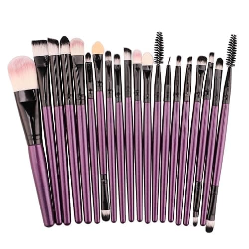 20-Piece Makeup Brush Set | Face & Eye Cosmetics Brushes for Blending, Contouring, Eyebrow, Lip, and More | Soft Synthetic Fiber Beauty Tools - Image 1