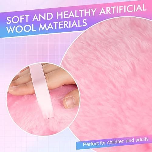 WSYUB Powder Puff & Crystal Container Set, Large Body Powder Puff and Container, Body Powder Container with Puff Valentine's Day gift, Amber Color Glass Jar thumbnail 3