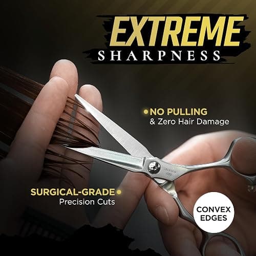 Fagaci Professional Hair Cutting Scissors 5” Japanese Steel for Ultra-Precise Cuts, Razor Sharp Blades Hair Scissors for Women & Men, Extreme Durability Hair Shears, Hair Cutting Barber Scissors thumbnail 3