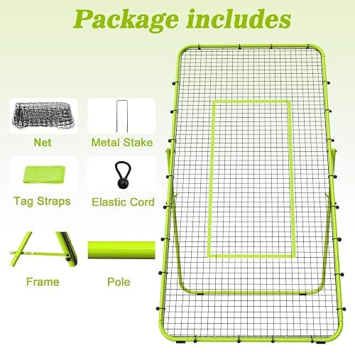 7x4 FT Volleyball Rebounder, Outdoor Volleyball Net Hitting Serving Passing Spike Practice,Volleyball Training Equipment with Strike Zone for Lacrosse, Baseball,Soccer,Tennis thumbnail 8