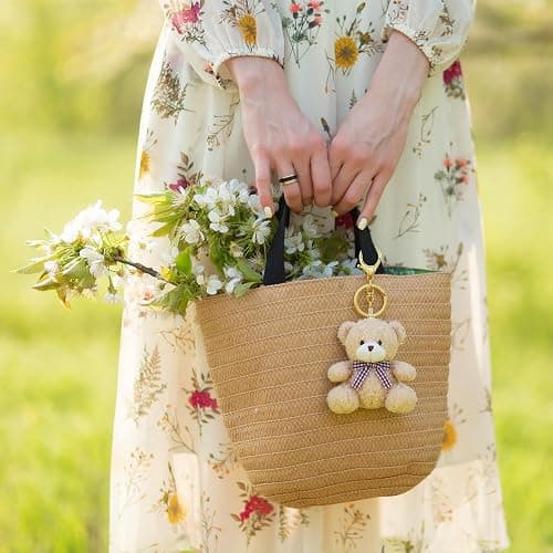 Kenning 6 Pcs Bear Stuffed Keychain for Backpack 2026 Graduation Key Chain Gift 3.3" Cute Mini Bear Plush Keychain Charm Gift thumbnail 4