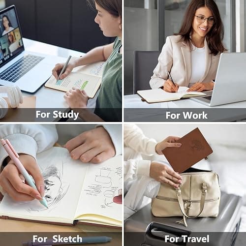 PERCUN Lined Journal Notebook for Men & Women, 160 Pages College Ruled Journal for Writing, A5 Hardcover Leather Notebooks for Work, School, Business, Travel, Daily Diary 5.9" x 8.5" (Brown) thumbnail 7