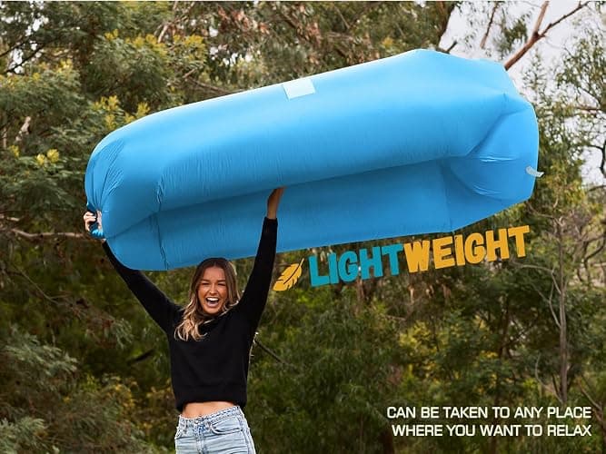 WEKAPO Inflatable Sun Lounger, Air Sofa, Hammock, Portable, Waterproof and Leak-Proof, Ideal for Backyard, Beach, Travel, Camping, Picnics and Music Festivals thumbnail 3