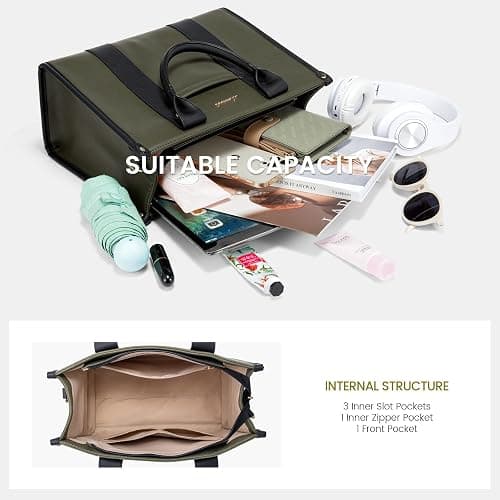 LOVEVOOK Purse for Women Leather Tote Bag Purse and Handbags, Satchel Shoulder Crossbody Top Handle Bags with Zipper thumbnail 4