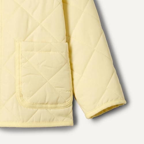 Amazon Essentials x Sofia Grainge Toddler and Baby Girls' Midweight Quilted Field Jacket with Ruffle thumbnail 3