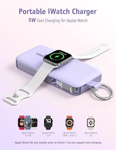 RORRY CharmGo Portable Charger 3 in 1 iPhone Power Bank for Apple 12000mAh | Built-in Retractable Cable Fast Charging Travel Keychain Battery Pack for Apple Watch /iPhone Air/17/16/15/14/13/12 thumbnail 6