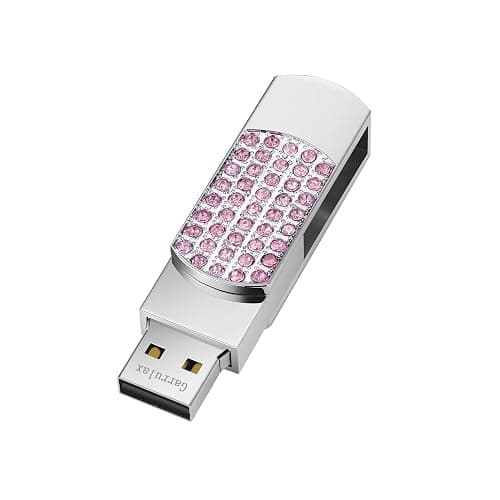 GARRULAX USB Flash Drive, 16GB/32GB/64GB/128GB USB2.0 Rotatable Memory Stick Date Storage Pendrive Thumb Drives U Disk(64GB,Pink) thumbnail 2