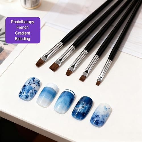 Artdone Nail Dotting Tools Art Brushes Kit With Nail Stand Gel Polish Liner Brushes Design Pen For Nail Drawing And Nail Paint Brushes Small Detail Brushes thumbnail 5
