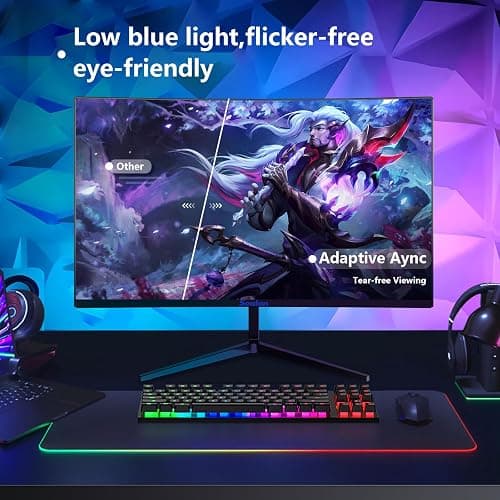 Sealan 24 inch Curved Gaming Computer Monitor FHD 1920x1080p 100Hz Refresh Rate 16:9 Aspect Ratio Free Sync Ergonomic Tilt Home Office Visual Experience for Work Play Support Wallmount (75x75mm) thumbnail 5