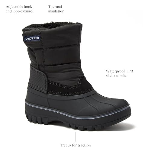 Lands' End Waterproof Kids Snow Boots - Insulated Warm Fleece Lined Winter Boots for Toddlers, Girls & Boys Size 5-10 Toddler or 11-7 Little or Big Kid thumbnail 3