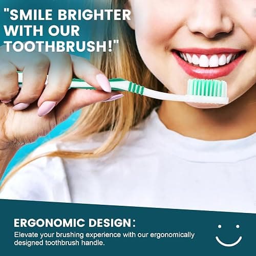 Navona 100 PCS Disposable Toothbrush with Toothpaste Bulk, Travel Toothpaste, Bulk Toothpastes, Individually Wrapped Bulk Toothbrush, Ergonomics Handle,Medium Soft Bristle, Perfect for Travel, Hotel thumbnail 5