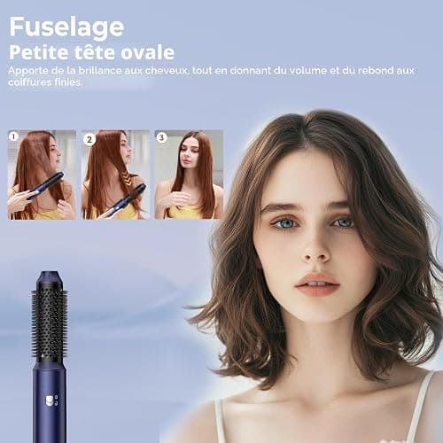 Air Styler Brush 6 en 1 Hair Air Brush Brosse Chauffante Brushing Sèche-Cheveux 6 en 1 Brosse Soufflante Airstyler Boucleur a Cheveux à Air Brosse à Lissante Ensemble Airbrush Coiffure Femmes thumbnail 5
