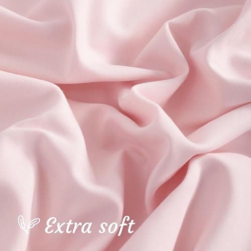 NTBAY Body Pillow Cases Set of 2, 2 Pack Brushed Microfiber 20x54 Pillow Cases, Soft, Wrinkle, Fade, Stain Resistant Blush Pink Pillow Cases with Envelope Closure, 20x54 Inches, Blush Pink thumbnail 5