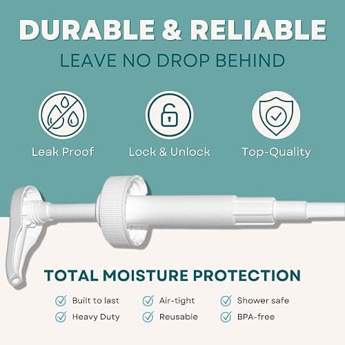 Gallon Pump Dispenser - for Plastic or Glass Bottles – Heavy-Duty Leak Proof for Commercial and Household Use - Plastic Pump for Gallon Jug – Non-BPA Plastic (Pack of 2) thumbnail 5
