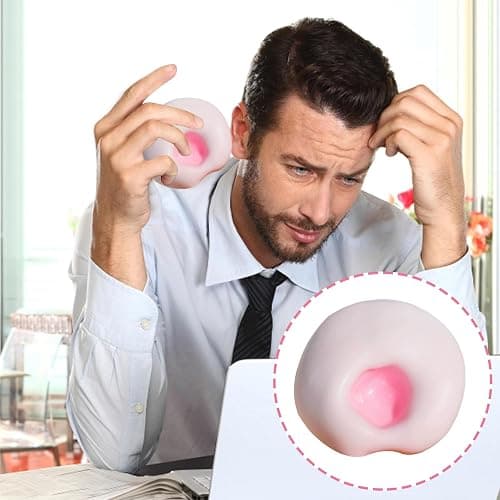 Stress Relief Sand Glutinous Balls, Mini Stress Balls Squishy Fidget Toys, Shapeable Vacuum S-tress Ball for Kids & Adults, Fun Slow Rising Squeeze Sand Stressball Sensory Reliever Pinch Toy thumbnail 4