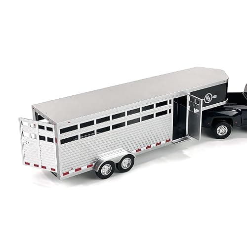 Big Country Toys - Sundowner Horse Trailer with Gooseneck Trailer Hitch for Farm Toys & Toy Trucks with Working Rear and Side Doors 1:20 Scale thumbnail 5