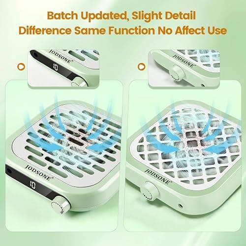 JODSONE Mini Nail Dust Collector PocketSized 6000RPM Powerful Suction Portable Nail Salon with 30 Filters Green thumbnail 5