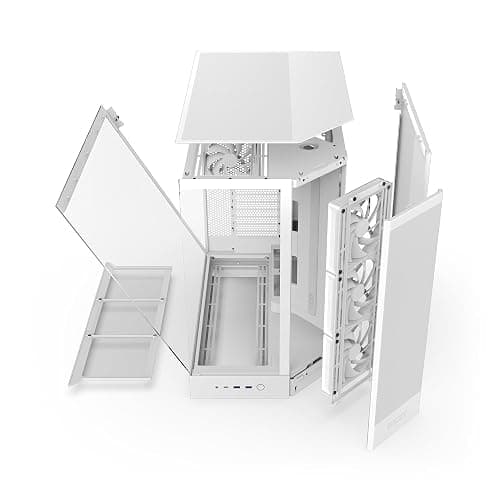 NZXT H9 Flow (2025) – Large Dual-Chamber ATX Mid-Tower Airflow PC Case – Includes 3 x 140mm & 1 x 120mm Fans – 420mm Radiator Support – Tempered Glass – Back-Connect Ready – White thumbnail 10