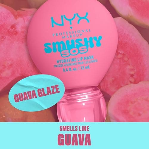 NYX Professional Makeup Smushy SOS, Hydrating Lip Mask, 12HR Hydration, Glossy Shine, Shade: Guava Glaze (Pink) thumbnail 3