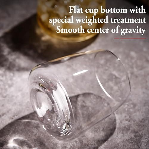 Stemless Wine Glasses Set of 6-14.5oz Hand Blown Heavy Red White Wine Glasses Unique gifts for him/her wedding, birthday, Mother's/father's day, anniversary thumbnail 4