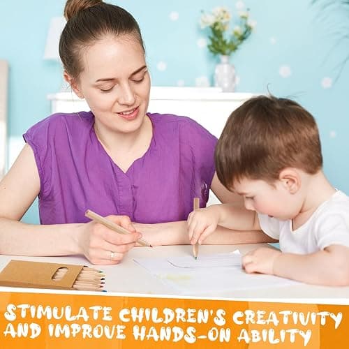 TBoxBo 120Pcs/20 Boxs Boxs Colored Pencils Bulk Mini Drawing Pencils Set for Kids, 3.5inch Short Fat Color Pencils for Adult Coloring Books, Classroom School Drawing Birthday Wedding Party Favors thumbnail 6