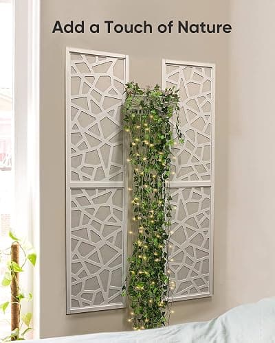 JACKYLED 84Ft 12 Pack Artificial Ivy Garland Fake Plants, Ivy Vines Leaves with CE Certified 80 LED String Lights, Hanging Ivy Lights for Bedroom Garden Party Wall Room Decor thumbnail 8
