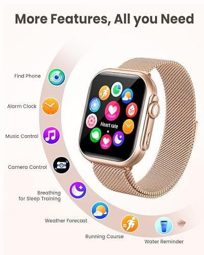 Smart Watch for Women for iPhone Android:1.85" Smartwatch Fitness Tracker | Make/Answer Call Sleep Heart Rate SpO2 Blood Pressure Monitor IP68 Waterproof 120+Sport Mode 1000mAh Battery 2Bands thumbnail 8