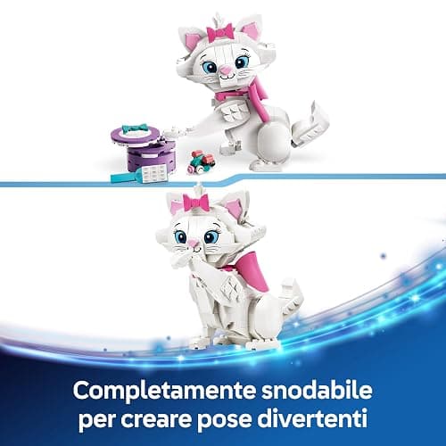 LEGO | Disney Adorabile Minou de Gli Aristogatti - Gatto Giocattolo con Accessori, incluso un Fiocco in Tessuto - Decorazione per la Camera da Letto - Regalo per Bambine e Fan da 7 Anni in su - 43286 thumbnail 6