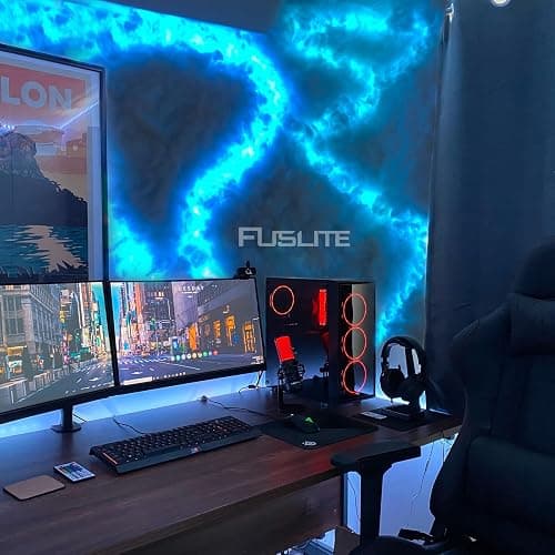 FUSLITE ,New 3D Thundercloud LED Light Cotton Lightning Cloud Colorful Atmosphere Night Light, DIY Creative Cloud Lights Gaming Room Garage Club Bar dj Party,16 Feet thumbnail 5