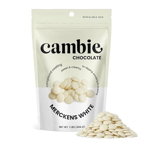 Merckens White Melting Chocolate - 1 Pound of Premium Quality White Chocolate Flavored Melting Wafers to make Dubai Chocolate Bar, Cake Pops, Cocoa Bombs, & Homemade Desserts - Image 1