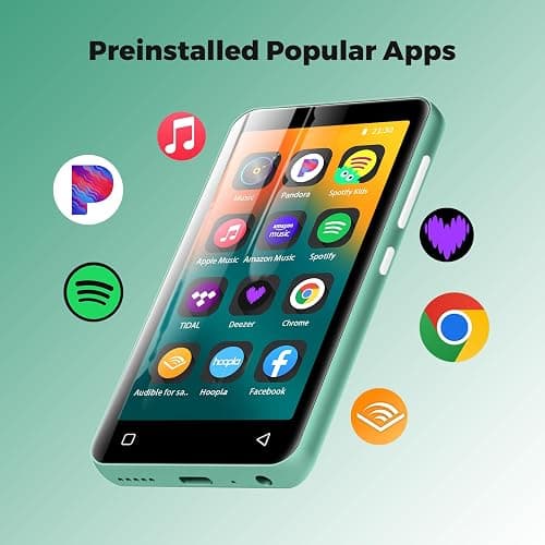MP3 Player with Bluetooth and WiFi 80GB, innioasis MP3 Player for Kids with spotify, Spotify Kids, Pandora, Amazon Music, 4 inch Full Touch Screen Music Player, Android MP4 Player Green thumbnail 2