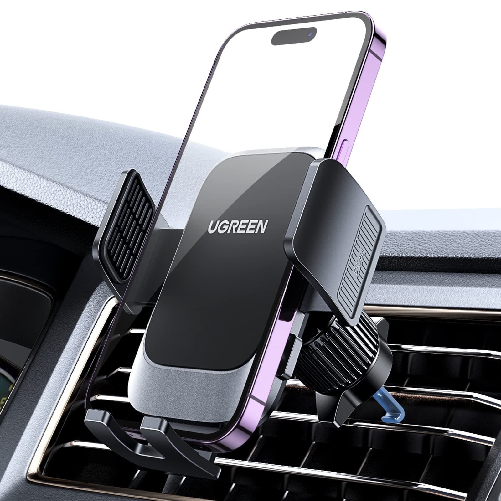 UGREEN Soporte Celular Automóvil, Base Porta Móvil Auto Giratorio 360° con Gancho Metálico y Botón de Liberación, Uso con Una Sola Mano para iPhone 16 15 14 13 Pro MAX, Galaxy S24 S23 S22 Ultra thumbnail 8
