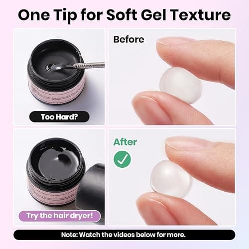Beetles 3D Gel Nail Art Kit-1oz Clear Solid Builder Nail Gel,5 in 1 Non-Sticky Hand Sculpting Building 3D Nails for Beginner DIY Salon at Home,UV & LED Lamp Cured Needed,Crystal Orb thumbnail 7
