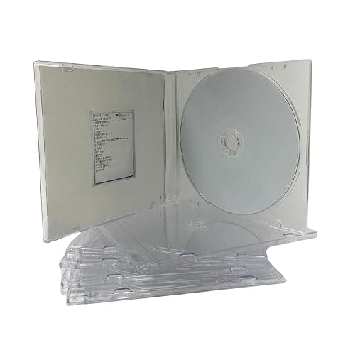 MediaXPO Slim Clear CD Jewel Cases - Pack of 10, Durable Storage for CDs/DVDs, Lightweight and Transparent Design thumbnail 5