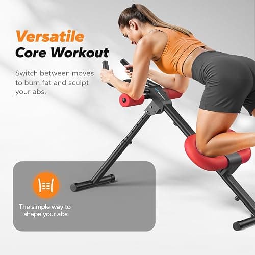 MERACH Ab Machine, Ab Workout Equipment, Adjustable Ab Trainer Machine for Abs Workout at Home Gym, Foldable, Knee Protection, Abdominal Trainer for Stomach Workout thumbnail 2