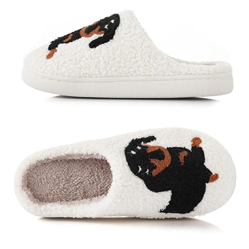 NIBESSER Hausschuhe Damen Plüsch Kuschelige Schlappen Rutschfeste Schuhe Warme Pantoletten Flauschige Bequeme Slippers Frauen und Männer Weihnachten Halloween Geschenke thumbnail 5